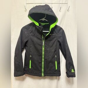 ZeroXposur Black Jacket with Neon Green Highlights 8 Boys  0135
